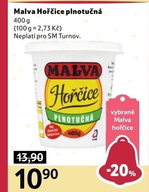 Hořčice plnotučná Malva