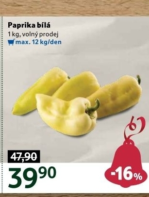 Paprika bílá