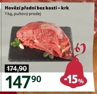 Hovězí přední bez kosti - krk