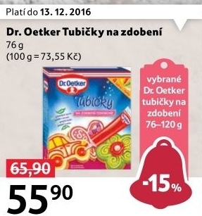 Zdobicí tubičky Dr. Oetker