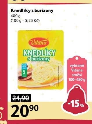 Knedlíky v prášku Vitana