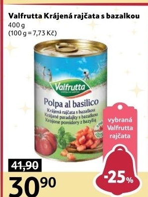 Rajčata krájená Valfrutta
