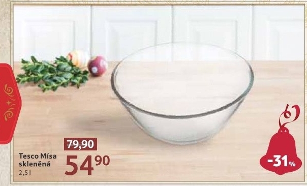 Skleněná mísa Tesco
