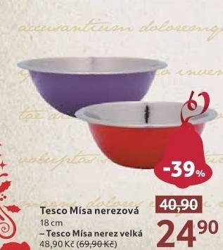 Nerezová mísa Tesco