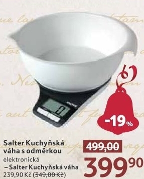 Kuchyňská váha s odměrkou Salter