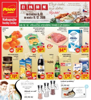 akční leták Penny Market 8.12.2016-11.12.2016