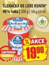 Šlehačka de luxe Kunín 40%