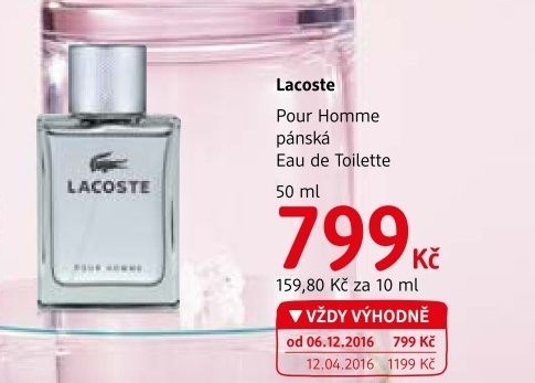 Toaletní voda pánská Pour Homme Lacoste