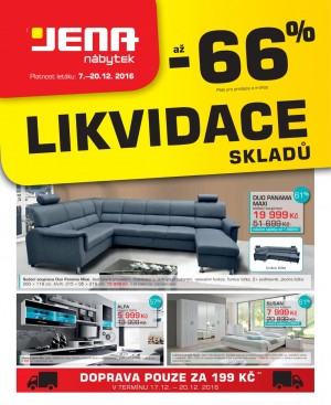 akční leták Jena nábytek 7.12.2016-20.12.2016