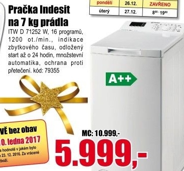 Pračka Indesit ITW D 71252 W