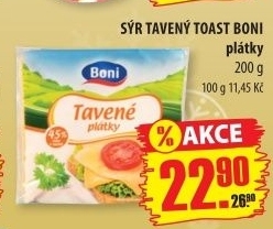 Sýr tavený toast Boni