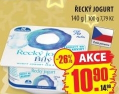 Bílý jogurt řecký 0% Milko