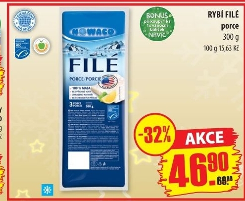 Rybí filé mražené Nowaco