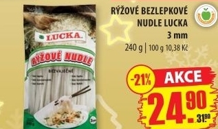Nudle rýžové Lucka Country Life
