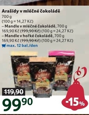 Arašídy v čokoládě Choco Exclusive Poex