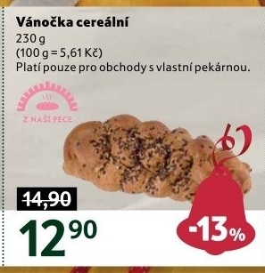 Cereální vánočka