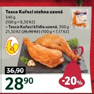 Kuřecí stehna uzená Pravá chuť Tesco