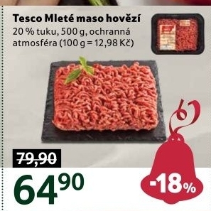 Hovězí mleté maso Tesco