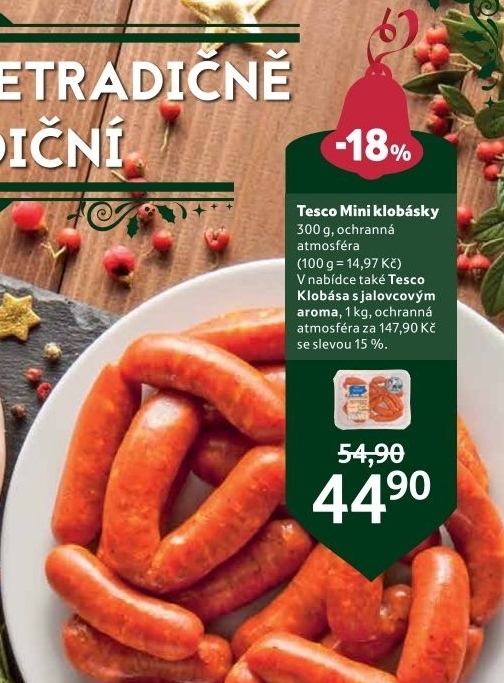 Klobásy mini Tesco