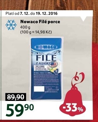 Filé z Aljašky mražené Nowaco