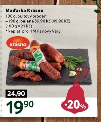 Klobása Maďarka Krásno