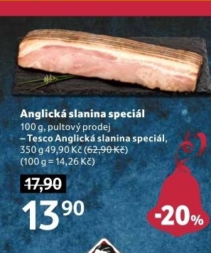 Anglická slanina speciál Kostelecké uzeniny