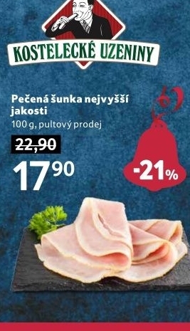 Šunka pečená nejvyšší jakosti Kostelecké uzeniny