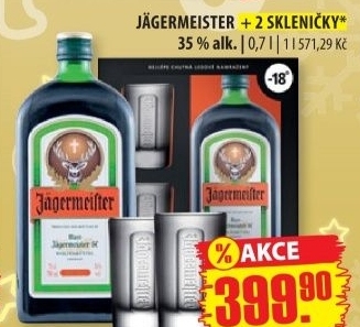 Bylinný likér Jägermeister - dárkové balení