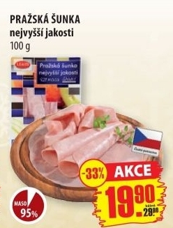 Šunka pražská nejvyšší jakosti LE&amp