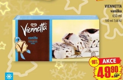 Zmrzlinová roláda Viennetta Algida