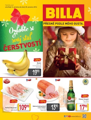 akční leták BILLA 14.12.2016-20.12.2016