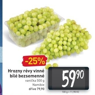 Hrozny bílé bezsemenné