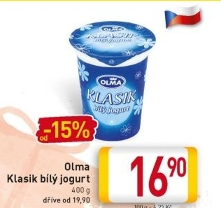 Bílý jogurt Klasik Olma