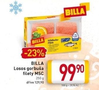 Losos Gorbuša filet mražený Billa
