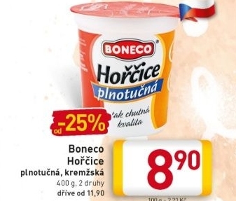Hořčice plnotučná Boneco
