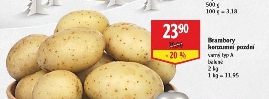 Brambory konzumní pozdní