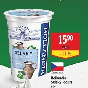 Bílý jogurt selský Hollandia
