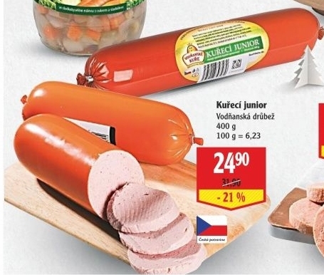 Salám Kuřecí junior Vodňanské kuře