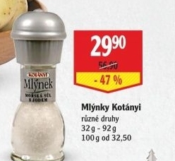 Mlýnek s kořením Kotányi