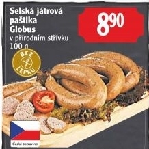 Paštika játrová selská Globus