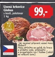 Uzená krkovice s kostí Globus