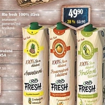 Šťáva 100% čerstvá Rio Fresh