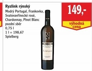 Víno Ryzlink rýnský Spielberg - pozdní sběr