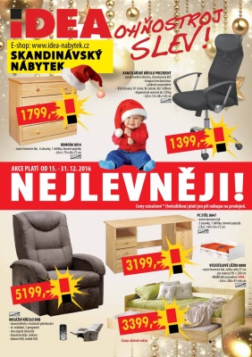 akční leták IDEA nábytek 15.12.2016-31.12.2016