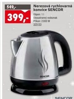 Rychlovarná konvice SWK1050 Sencor