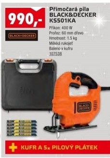 Přímočará pila KS501KA Black&