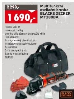 Multifunkční oscilační bruska Black&