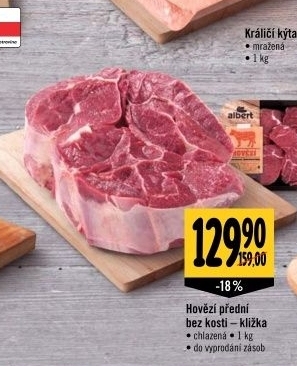 Hovězí přední bez kosti - kližka Albert