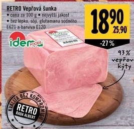 Šunka vepřová nejvyšší jakosti Albert Retro