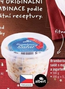 Bramborový salát s majonézou a jogurtem Albert